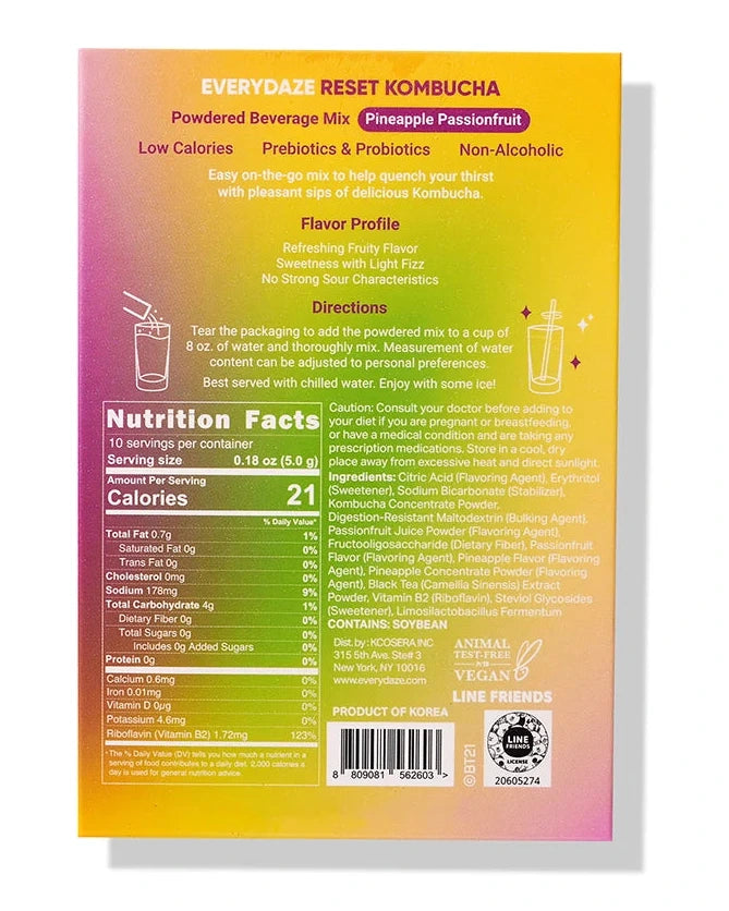 Everydaze Pineapple Passionfruit Kombucha Sticks