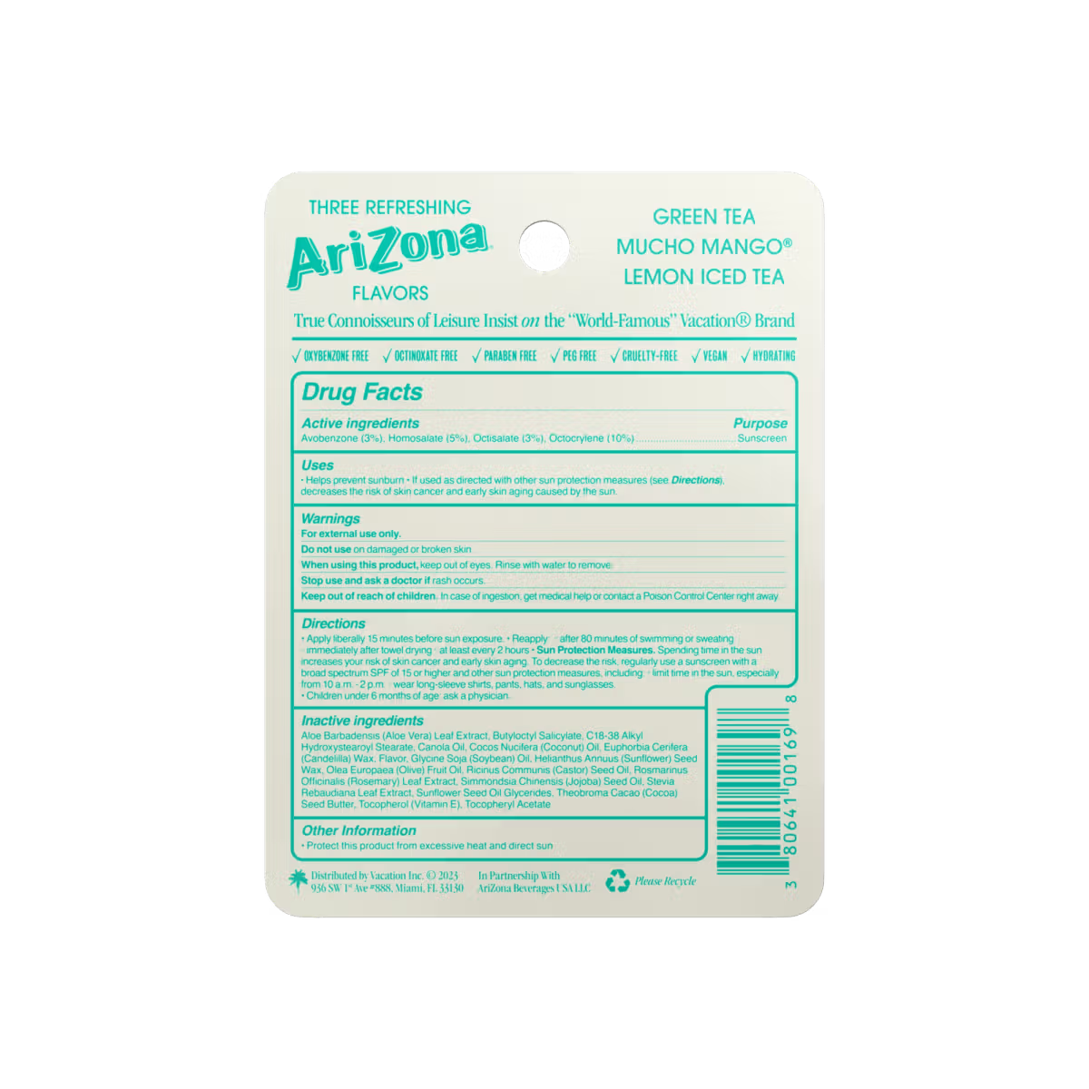 Vacation x AriZona - Lip Balm SPF 30 (3 Pack)